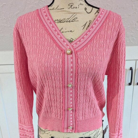 Nanette Lepore Pink Cardigan - Picture 1 of 4
